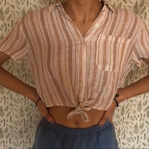 Forever 21 striped crop top